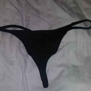 Brand new never worn black VS thongs